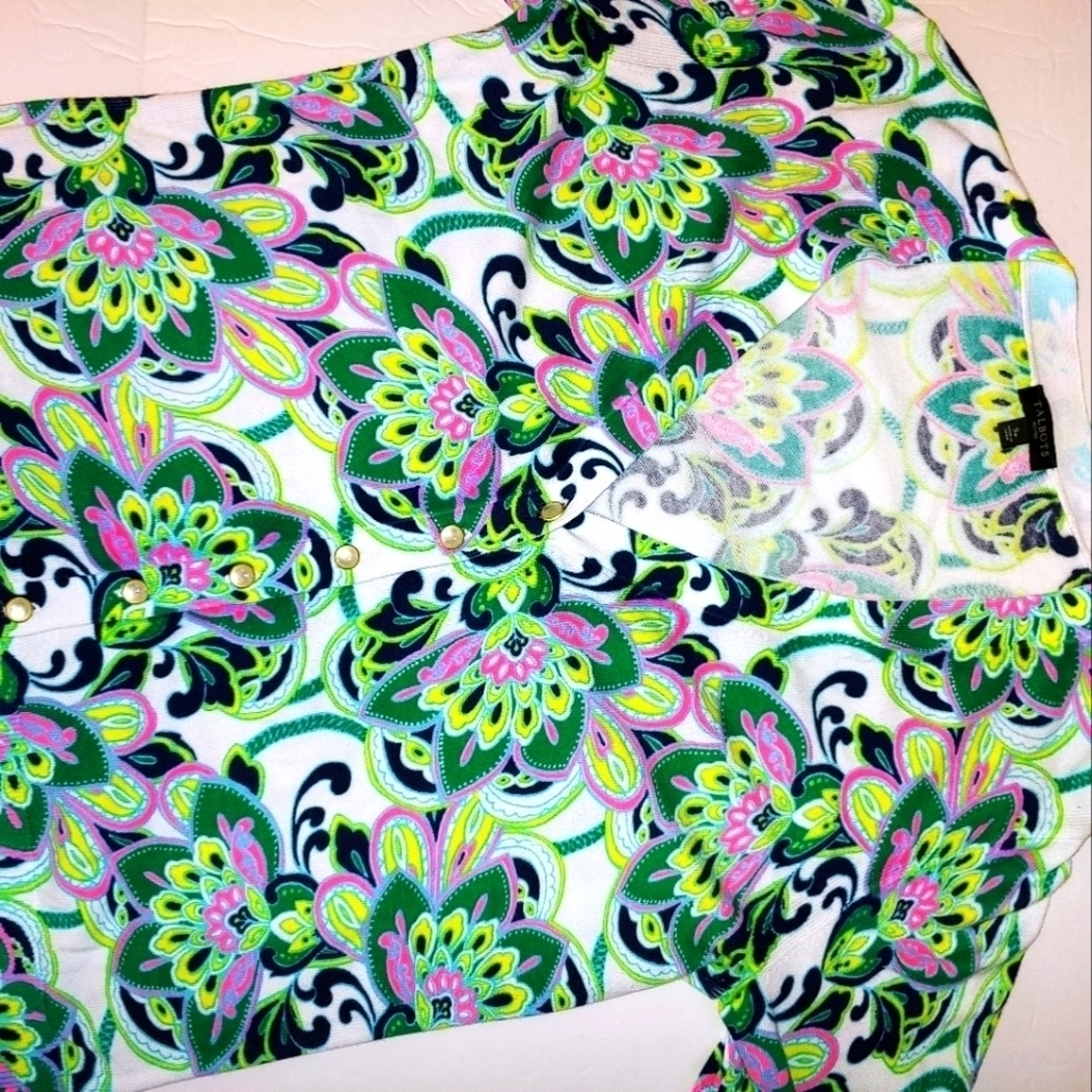 Talbots Cotton Rayon Floral Top SP